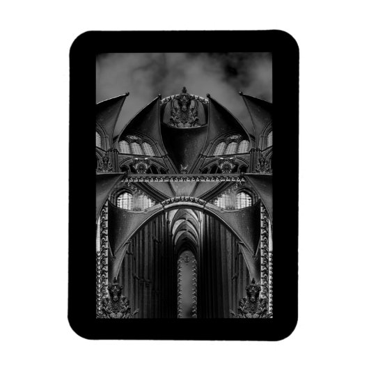 Gotische Gargoyles Spooky Manor Magneet (Verticaal)