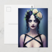 Gotische gebarsten porseleinen schoonheid briefkaart (Voorkant / Achterkant)