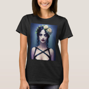Gotische gebarsten porseleinen schoonheid t-shirt