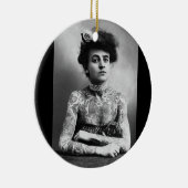 Gotische Getatoe?ërde Dame en het StammenOrnament Keramisch Ornament (Rechts)