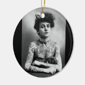 Gotische Getatoe?ërde Dame en het StammenOrnament Keramisch Ornament (Links)