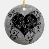 Gotische Getatoe?ërde Dame en het StammenOrnament Keramisch Ornament (Achterkant)