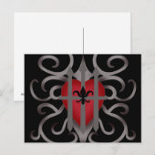 Gotische gevangengenomen hartValentijnsdag Feestdagenkaart (Voorkant / Achterkant)