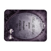 Gotische gevleugelde schedel Paarse Save the Date  Magneet (Horizontaal)