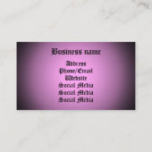 Gotische gevleugelde schedel spooky chic visitekaartje (Achterkant)