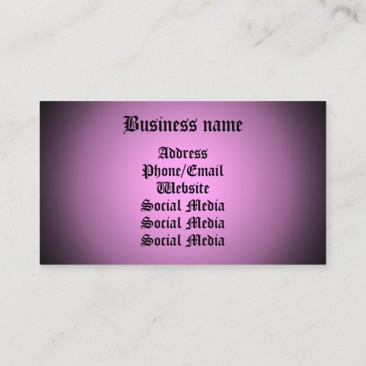 Gotische gevleugelde schedel spooky chic visitekaartje (Achterkant)