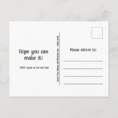 Gotische Ghouls op begraafplaats RIP naar zijn 20s Uitnodiging Briefkaart (Achterkant)