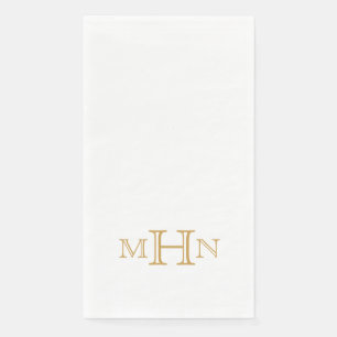 Gotische Glam   Gastenhanddoek   Gouden Monogram Servet