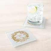 Gotische Glam | Glazen Onderzetters | Wit (Schuin)