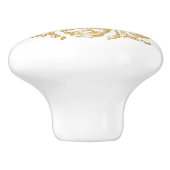 Gotische Glam | Keramische knop | Wit (Zijkant)
