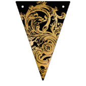 Gotische Glam | Monogram Bunting Flags | Zwart Vlaggetjes (Eerste vlag)