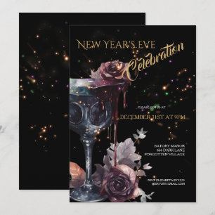 Gotische Glam Nieuwjaarsfeest Kaart