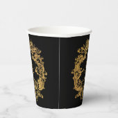 Gotische Glam | Papieren bekers | Zwart (Rechts)