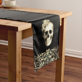 Gotische Glam schedel witte rozen Medium Tafelloper