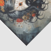 Gotische Godin Santa Muerte - Decoupage - Tissuepapier (Detail)