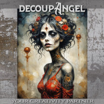 Gotische Godin Santa Muerte - Decoupage -