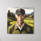 Gotische Golfer Portret - Stretched Canvas Print (Voorkant)