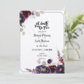 Gotische Gothic Dark bruiloft uitnodiging (Staand voorkant)