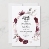 Gotische Gothic Dark bruiloft uitnodiging (Voorkant)