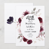 Gotische Gothic Dark bruiloft uitnodiging (Voorkant / Achterkant)