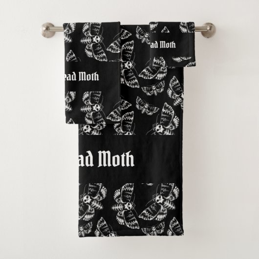 Gotische Gothic doden hoofd Hawk Moth schedel Jouw Bad Handdoek (Insitu)