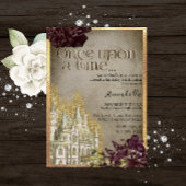 Gotische gouden kasteel sprookje thema kaart