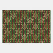 Gotische Gouden Sneeuwvlokken Inpakpapier Vel (Voorkant 2)