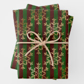 Gotische Gouden Sneeuwvlokken Inpakpapier Vel (In situ)