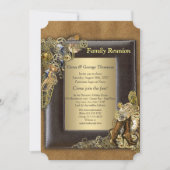 Gotische - Gouden Steampunk Familiereünie Kaart (Voorkant)