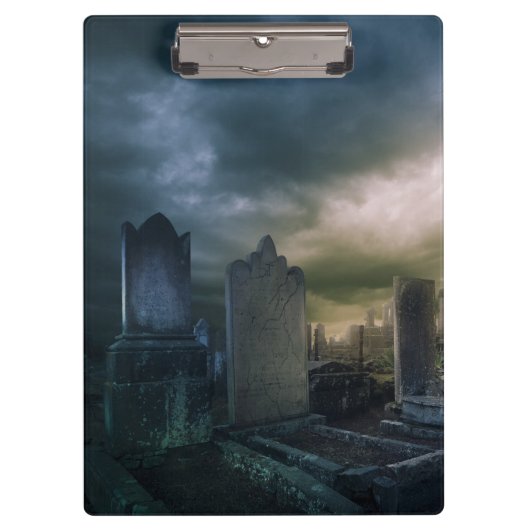 Gotische Graveyard Clip Board Klembord (Voorkant)