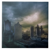 Gotische Graveyard Display Tegel Tegeltje (Voorkant)