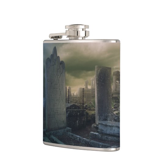 Gotische Graveyard Whiskey Flask Heupfles (Links)