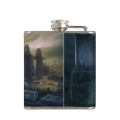 Gotische Graveyard Whiskey Flask Heupfles (Achterkant)
