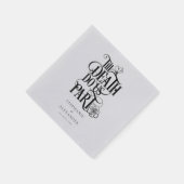 Gotische griezel tot de dood ons deel bruiloft servet (Hoek)