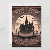  gotische griezelige Halloween Kaart (Achterkant)