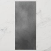 Gotische grijze middeleeuwse zwarte sierlijke kant menu (Achterkant)