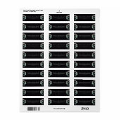 Gotische groene mint bloemenspinnenweb retouradres etiket (Full Sheet)