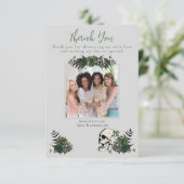 Gotische groene schedel en bloemen Ierse bruidsdou Bedankkaart (Staand voorkant)