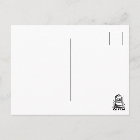 Gotische groeten briefkaart (Achterkant)