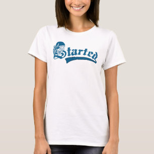 Gotische grunge begon schedel t-shirt
