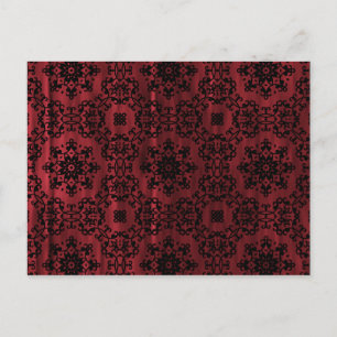 Gotische grungy rode en zwarte mandala briefkaart