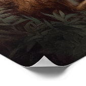 Gotische haas en Moon Art Print Poster (Hoek)