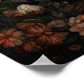 Gotische haas en Moon Art Print Poster (Hoek)