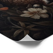 Gotische haas en Moon Art Print Poster (Hoek)