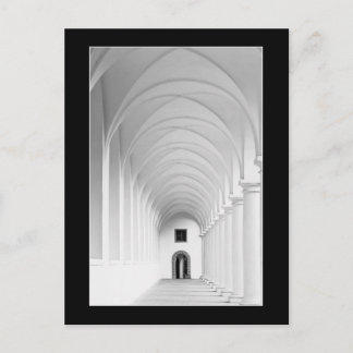 Gotische hal monochrome fotografie briefkaart