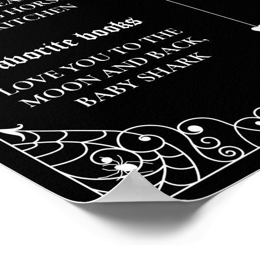 Gotische Halloween 1e Verjaardag Baby Meisje Miles Poster (Hoek)