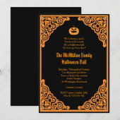 Gotische Halloween Bal Kostuum Party Uitnodiging (Voorkant / Achterkant)