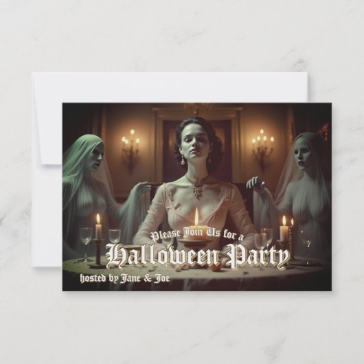 Gotische Halloween banket bij kaarslicht (Voorkant)
