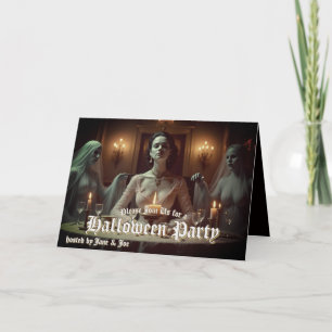 Gotische Halloween banket bij kaarslicht Kaart
