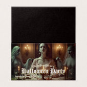 Gotische Halloween banket in kaarslicht Kaart (Buitenkant ongevouwen)